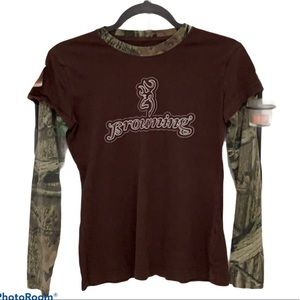 Browning women’s Camo LS shirt
